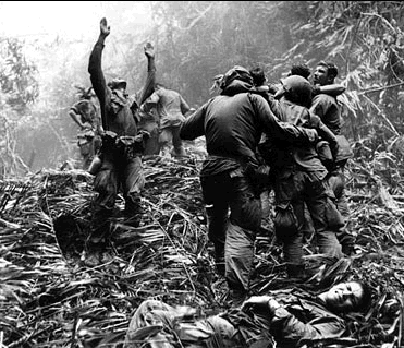 MARINES FIGHTING FOR A HILL during WW2